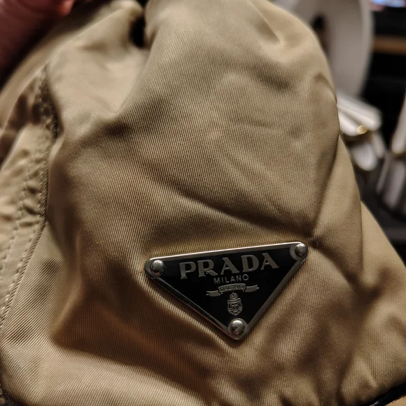 Prada Black and Tan Handbag